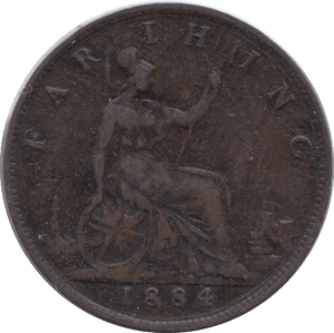 1884 FARTHING ( VF ) - Farthing - Cambridgeshire Coins