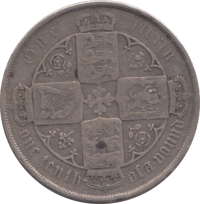 1884 FLORIN ( FINE ) - FLORIN - Cambridgeshire Coins