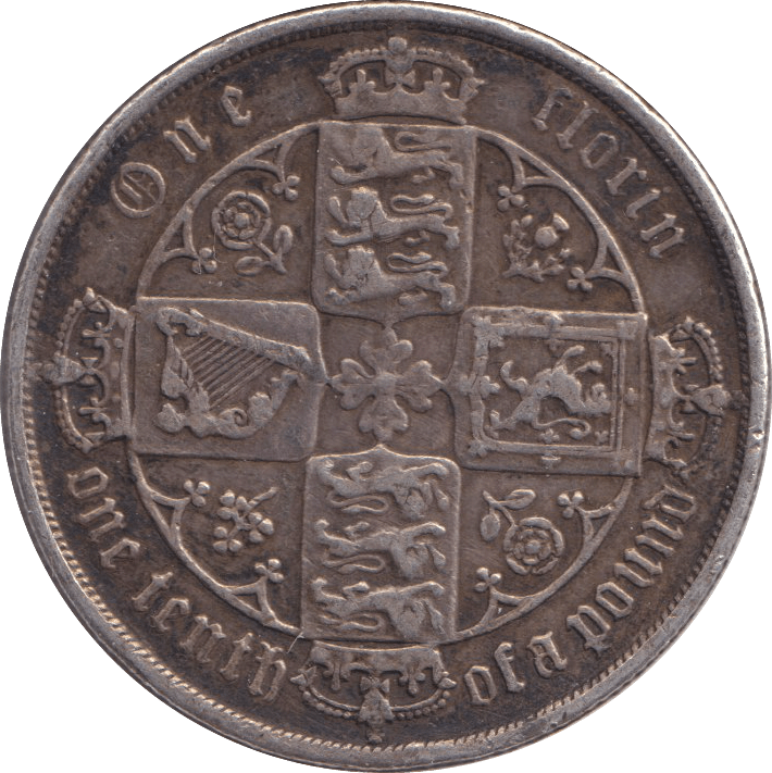 1884 FLORIN ( GF ) - FLORIN - Cambridgeshire Coins