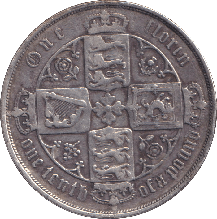 1884 FLORIN ( GF ) - FLORIN - Cambridgeshire Coins