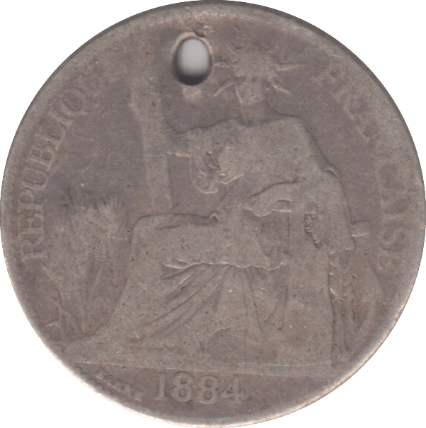 1884 FRANCE 20 CENTS - SILVER WORLD COINS - Cambridgeshire Coins