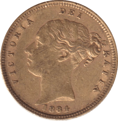 1884 GOLD HALF SOVEREIGN ( EF ) - HALF SOVEREIGN - Cambridgeshire Coins