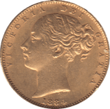 1884 GOLD SOVEREIGN ( AUNC ) MELBOURNE MINT - SOVEREIGN - Cambridgeshire Coins