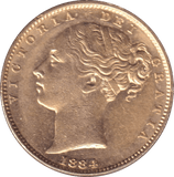 1884 GOLD SOVEREIGN ( AUNC ) MELBOURNE MINT - SOVEREIGN - Cambridgeshire Coins