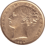1884 GOLD SOVEREIGN ( EF ) - SOVEREIGN - Cambridgeshire Coins