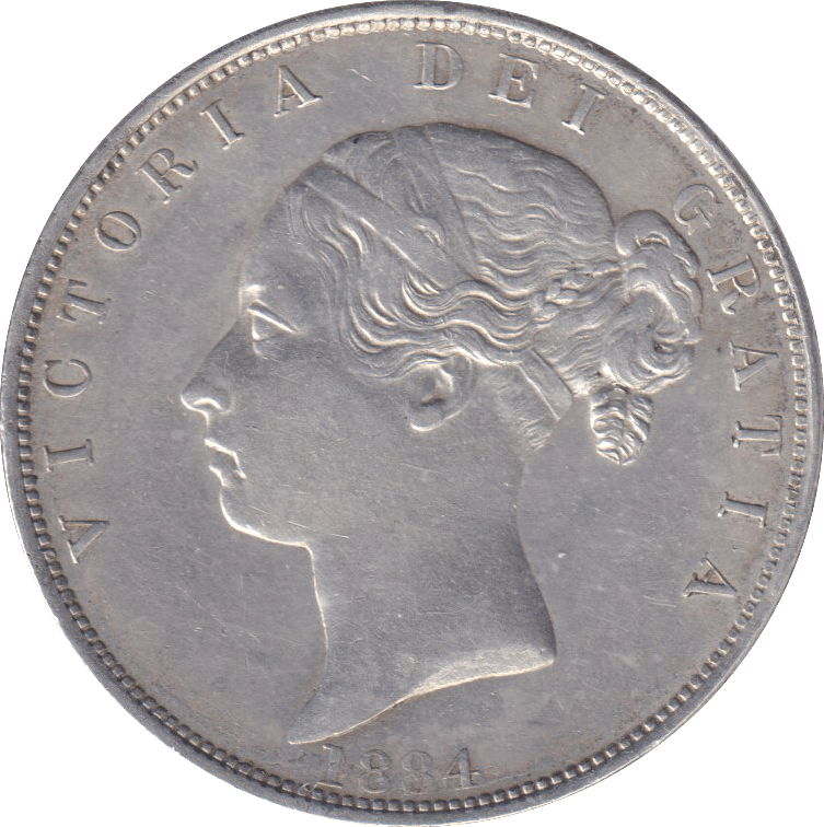 1884 HALFCROWN ( EF ) - HALFCROWN - Cambridgeshire Coins