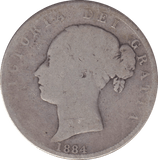 1884 HALFCROWN ( FAIR ) - HALFCROWN - Cambridgeshire Coins