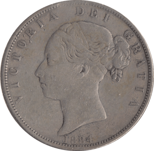 1884 HALFCROWN ( FINE ) - Halfcrown - Cambridgeshire Coins