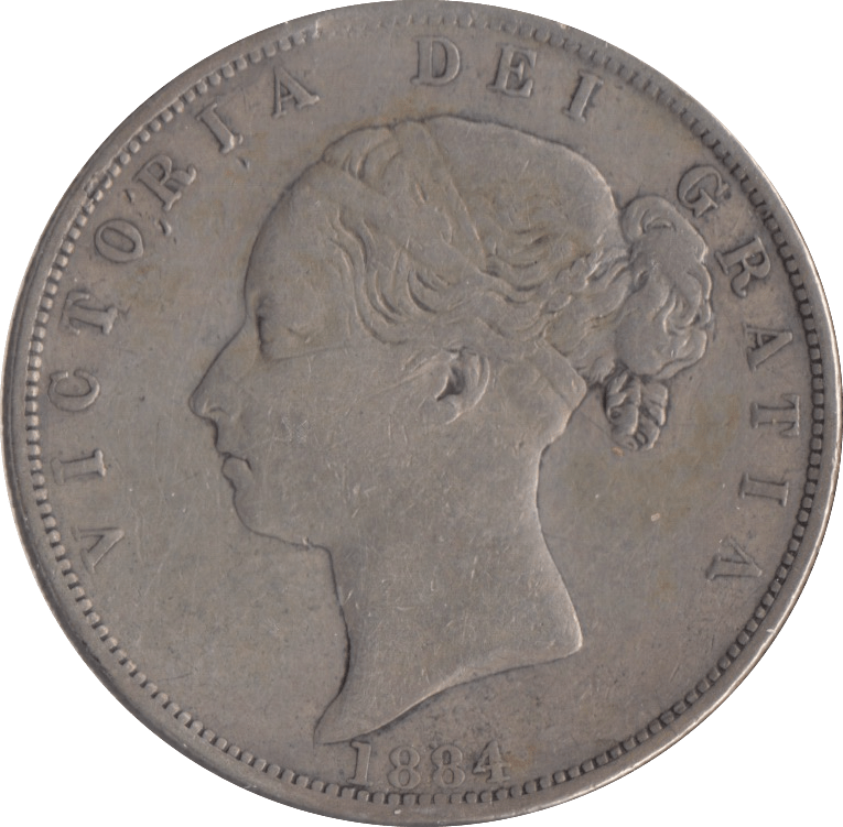 1884 HALFCROWN ( FINE ) - Halfcrown - Cambridgeshire Coins