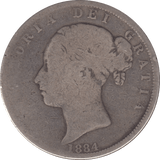 1884 HALFCROWN ( FINE ) - Halfcrown - Cambridgeshire Coins