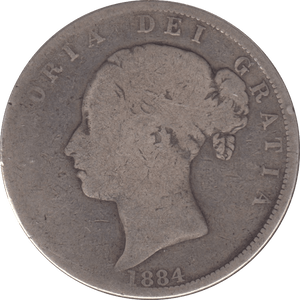 1884 HALFCROWN ( FINE ) - Halfcrown - Cambridgeshire Coins