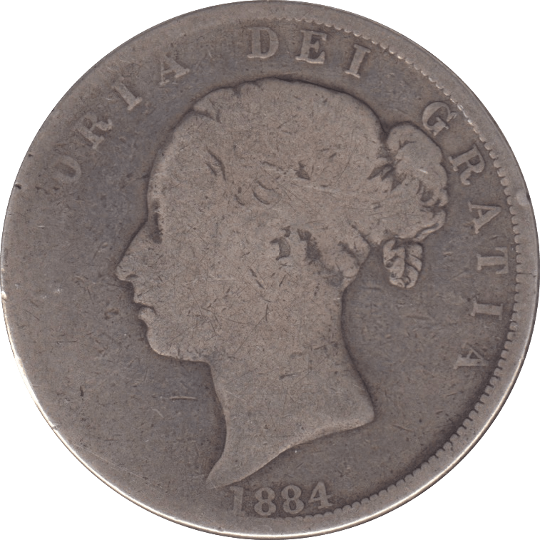 1884 HALFCROWN ( FINE ) - Halfcrown - Cambridgeshire Coins