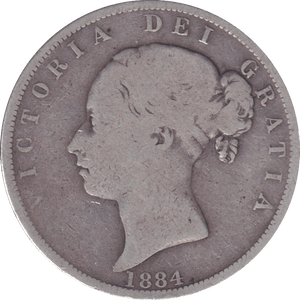 1884 HALFCROWN ( FINE ) - HALFCROWN - Cambridgeshire Coins