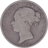 1884 HALFCROWN ( FINE ) - HALFCROWN - Cambridgeshire Coins