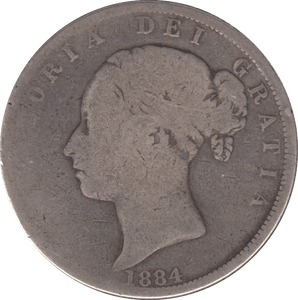 1884 HALFCROWN ( FINE ) - Halfcrown - Cambridgeshire Coins
