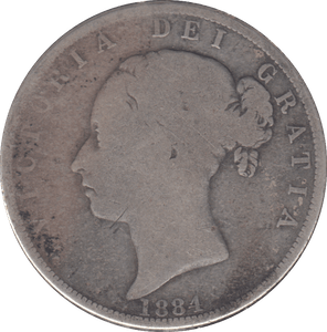 1884 HALFCROWN ( FINE ) - HALFCROWN - Cambridgeshire Coins