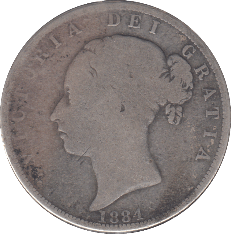1884 HALFCROWN ( FINE ) - HALFCROWN - Cambridgeshire Coins