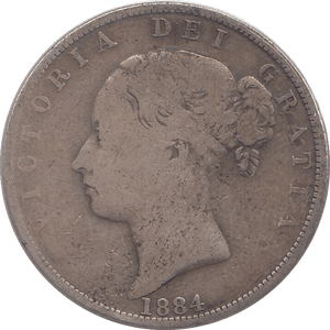 1884 HALFCROWN ( FINE ) - HALFCROWN - Cambridgeshire Coins