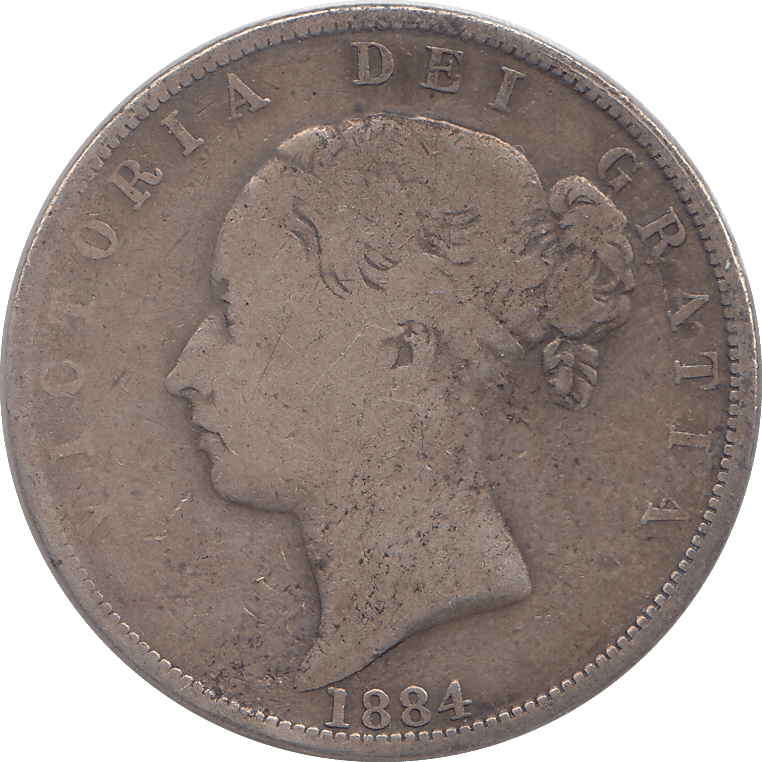1884 HALFCROWN ( FINE ) - HALFCROWN - Cambridgeshire Coins