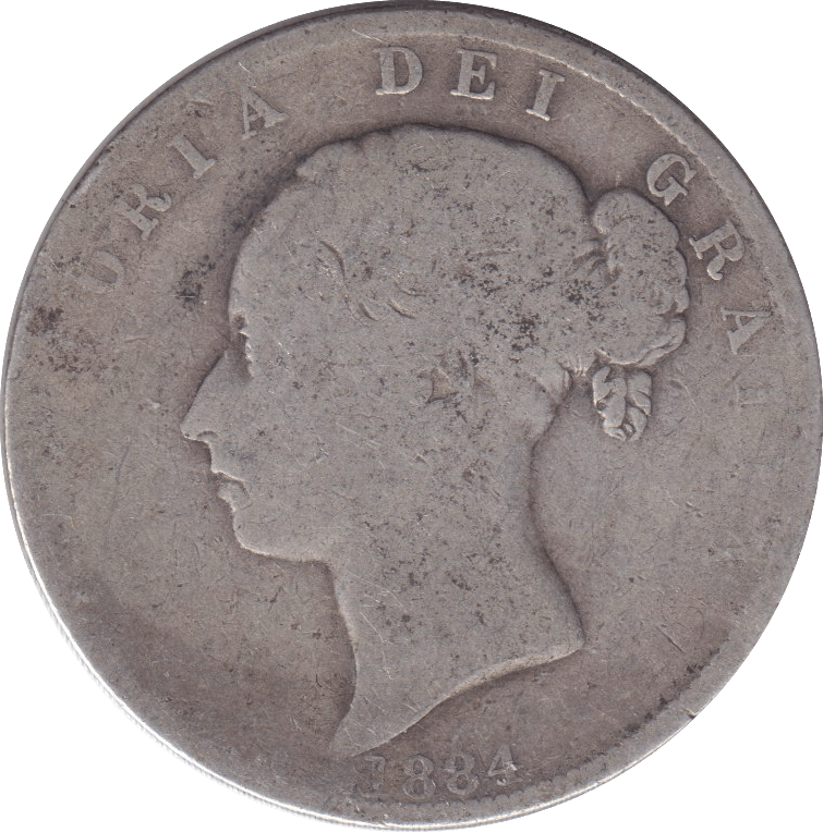 1884 HALFCROWN ( NF ) 3 - HALFCROWN - Cambridgeshire Coins