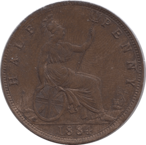 1884 HALFPENNY ( EF ) - Halfpenny - Cambridgeshire Coins