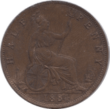 1884 HALFPENNY ( EF ) - Halfpenny - Cambridgeshire Coins