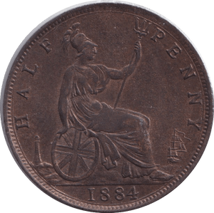 1884 HALFPENNY ( UNC ) - HALFPENNY - Cambridgeshire Coins
