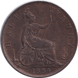 1884 HALFPENNY ( UNC ) - HALFPENNY - Cambridgeshire Coins