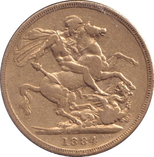 1884 M GOLD SOVEREIGN ( FINE ) - SOVEREIGN - Cambridgeshire Coins
