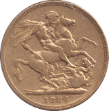 1884 M GOLD SOVEREIGN ( FINE ) - SOVEREIGN - Cambridgeshire Coins