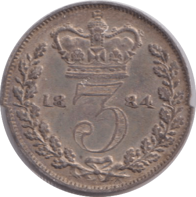 1884 MAUNDY THREEPENCE ( EF ) - MAUNDY THREEPENCE - Cambridgeshire Coins