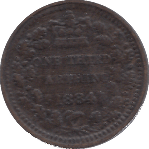 1884 ONE THIRD FARTHING ( VF ) - ONE THIRD FARTHING - Cambridgeshire Coins