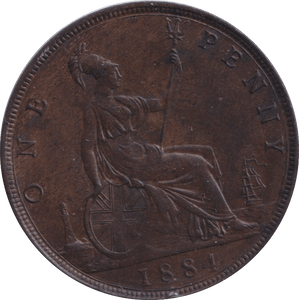 1884 PENNY ( AUNC ) - PENNY - Cambridgeshire Coins