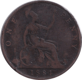 1884 PENNY ( FINE ) - PENNY - Cambridgeshire Coins