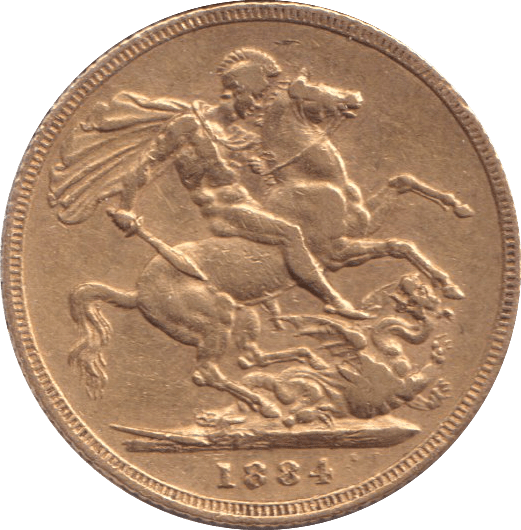 1884 S GOLD SOVEREIGN ( GVF ) - SOVEREIGN - Cambridgeshire Coins
