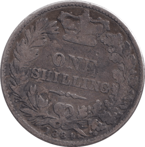 1884 SHILLING ( FAIR ) - SHILLING - Cambridgeshire Coins