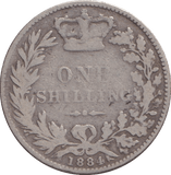 1884 SHILLING ( FINE ) 3 - SHILLING - Cambridgeshire Coins