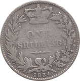1884 SHILLING ( FINE ) - SHILLING - Cambridgeshire Coins