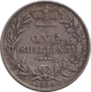 1884 SHILLING ( FINE ) - SHILLING - Cambridgeshire Coins