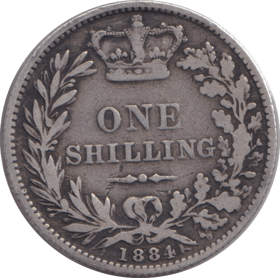 1884 SHILLING ( FINE ) - SHILLING - Cambridgeshire Coins