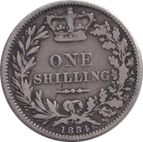 1884 SHILLING ( FINE ) - SHILLING - Cambridgeshire Coins