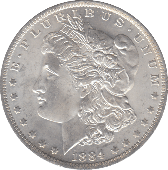 1884 SILVER DOLLAR USA - SILVER WORLD COINS - Cambridgeshire Coins