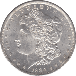 1884 SILVER MORGAN DOLLAR USA NEW ORLEANS MINT - SILVER WORLD COINS - Cambridgeshire Coins