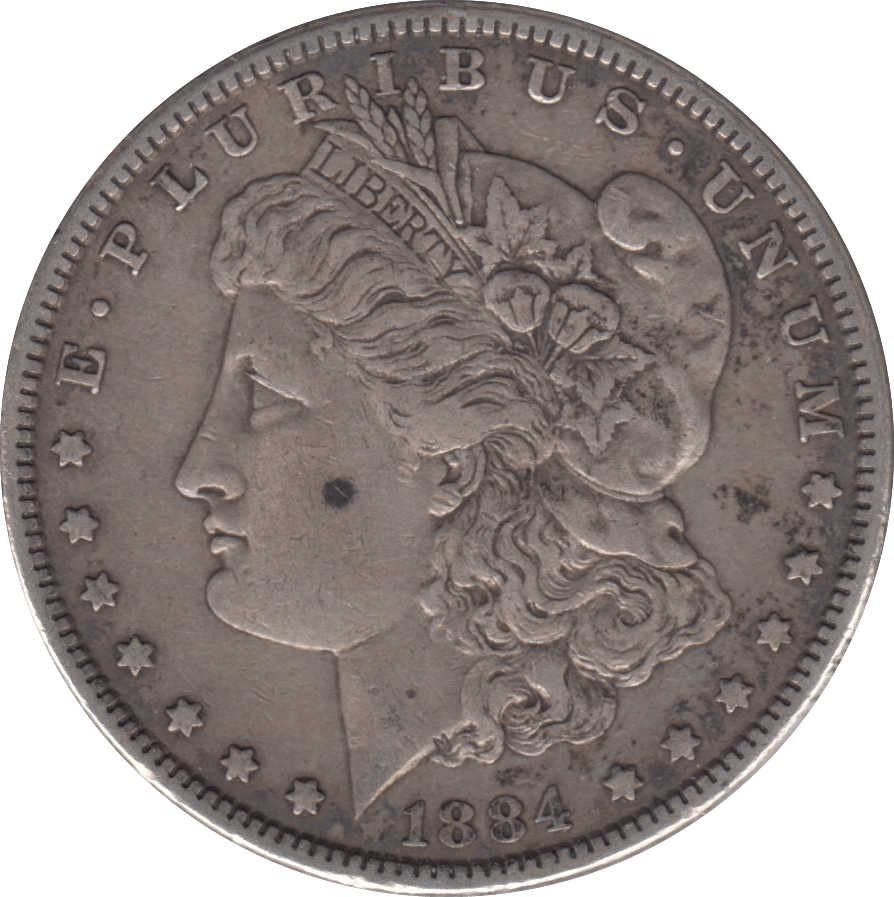 1884 SILVER MORGAN DOLLAR USA PHILADELPHIA MINT - SILVER WORLD COINS - Cambridgeshire Coins