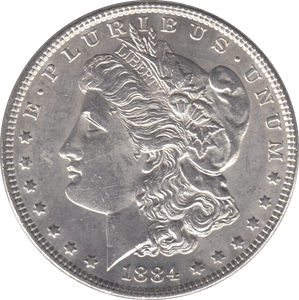 1884 SILVER MORGAN DOLLAR USA PHILADELPHIA MINT - SILVER WORLD COINS - Cambridgeshire Coins