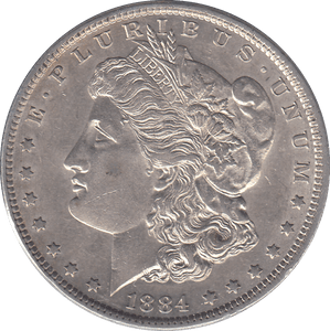 1884 SILVER MORGAN DOLLAR USA PHILADELPHIA MINT - SILVER WORLD COINS - Cambridgeshire Coins