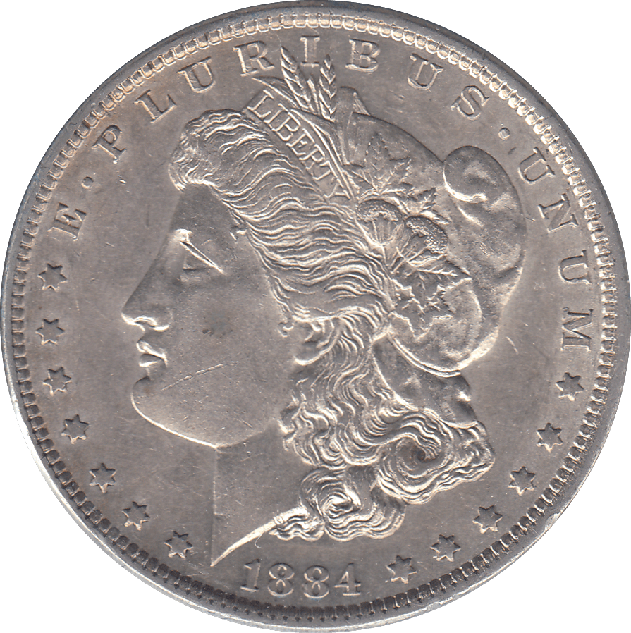 1884 SILVER MORGAN DOLLAR USA PHILADELPHIA MINT - SILVER WORLD COINS - Cambridgeshire Coins