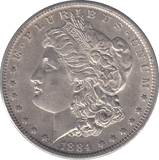 1884 SILVER MORGAN DOLLAR USA PHILADELPHIA MINT - SILVER WORLD COINS - Cambridgeshire Coins