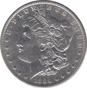 1884 SILVER MORGAN DOLLAR USA PHILADELPHIA MINT - SILVER WORLD COINS - Cambridgeshire Coins