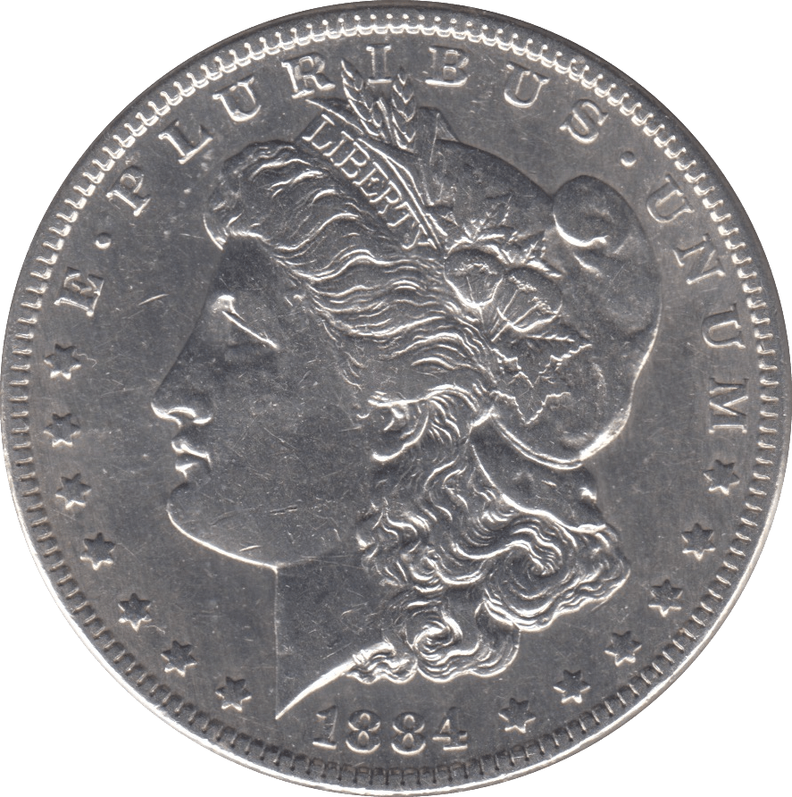 1884 SILVER MORGAN DOLLAR USA PHILADELPHIA MINT - SILVER WORLD COINS - Cambridgeshire Coins